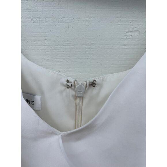 Alfred Sung White Mini Dress, Bridal, Cocktail, A Line,‎ V Neck, Plus Size 18 - Picture 4 of 9